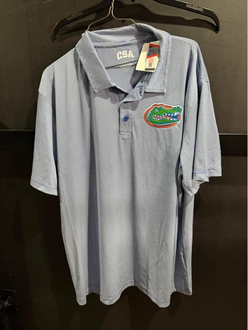 Florida Gators Men's Light Blue Embroidered Polo with Team Crest
